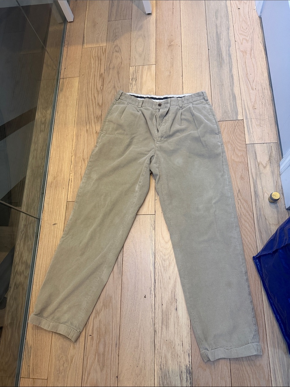 Vintage Brooks Brothers Men's Corduroy Pants in Light Khaki